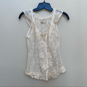 Hollister Lace Button-Up Top